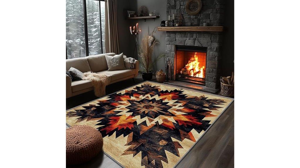 aztec style living room rug