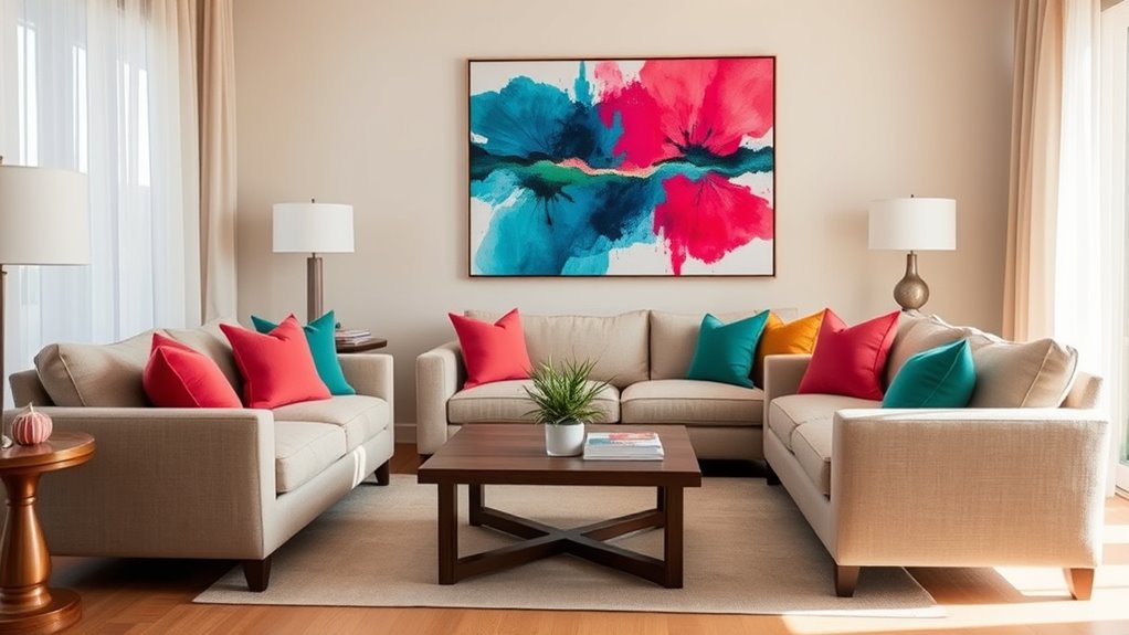 balance bright color accents