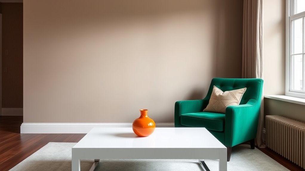 balance bright colors with neutrals