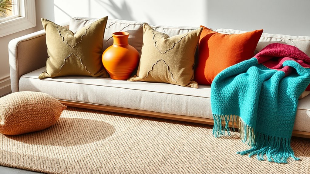 balance warm neutrals vibrantly