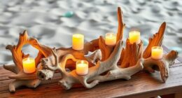 beach inspired driftwood lighting