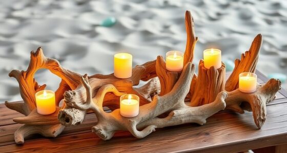 beach inspired driftwood lighting