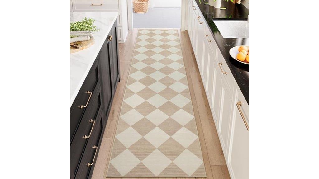beeiva checkered runner rug