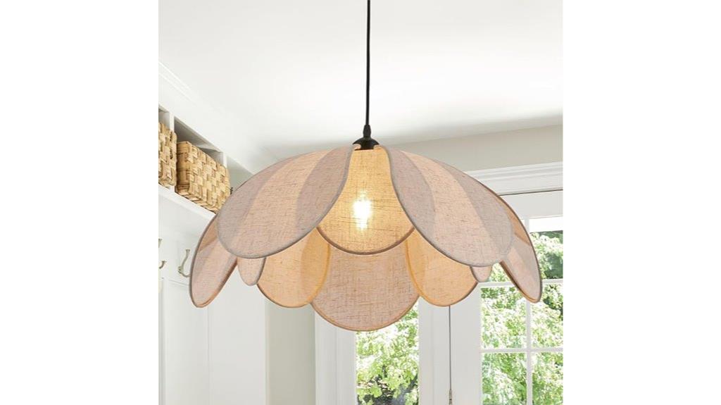 big floral rattan chandelier