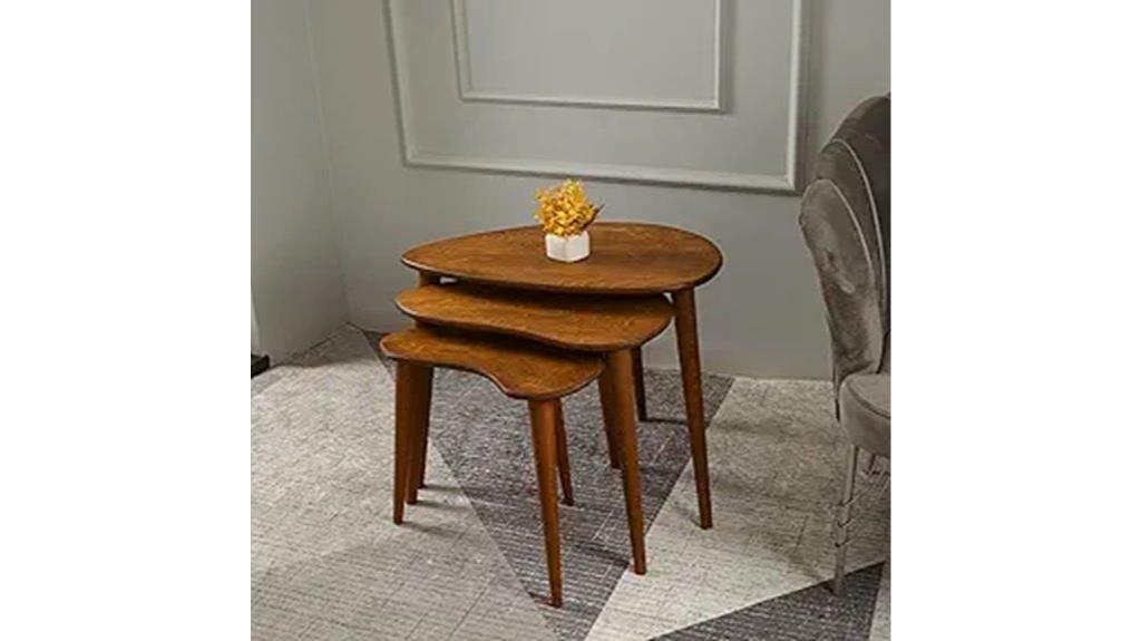birch pebble nesting tables