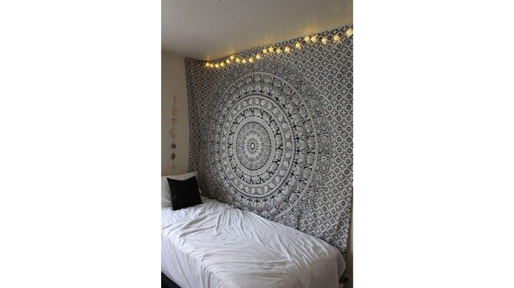 black and white hippie tapestries