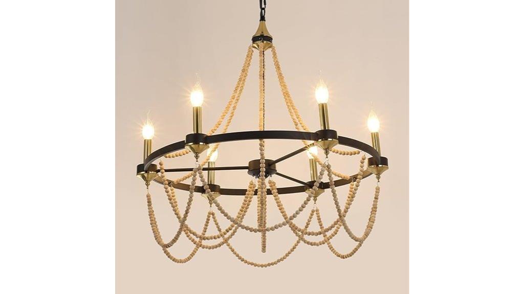 black beaded dining chandelier
