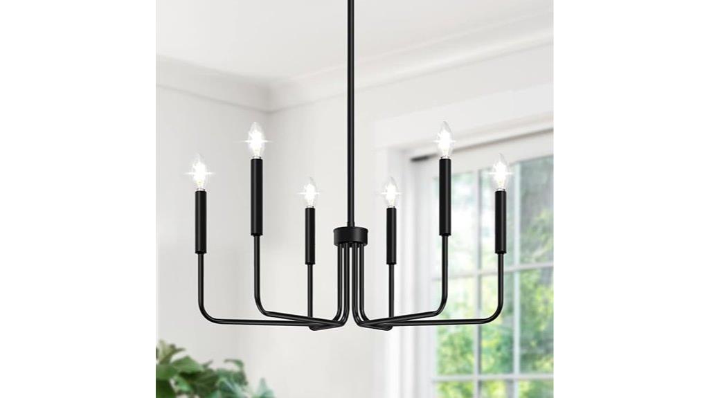 black farmhouse chandelier