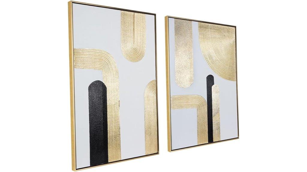 black gold canvas art