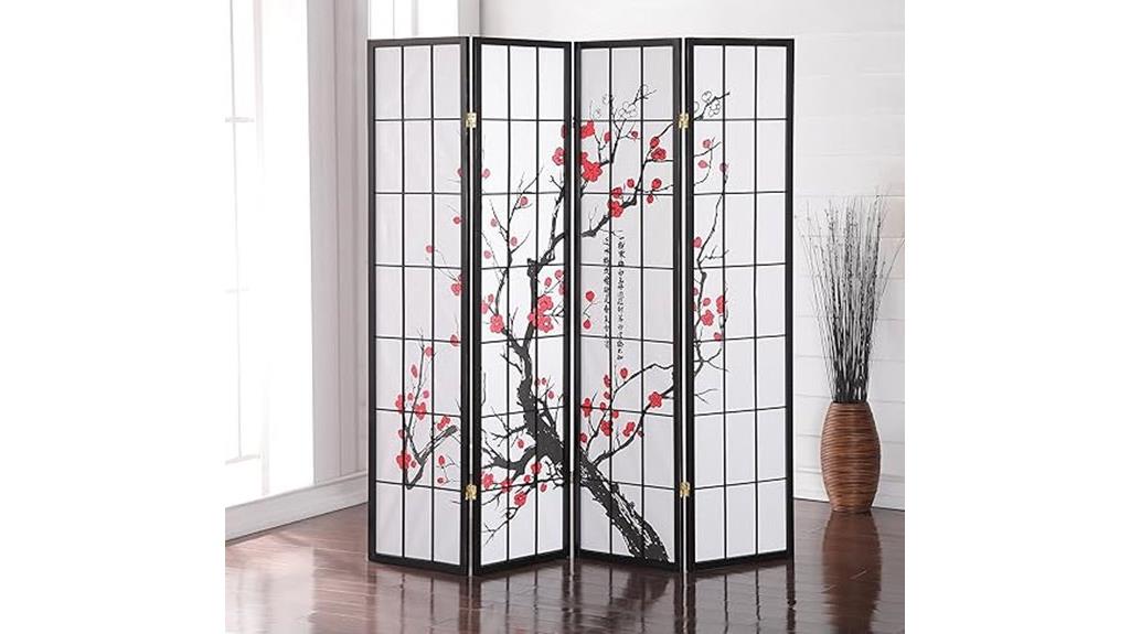 black japanese room divider