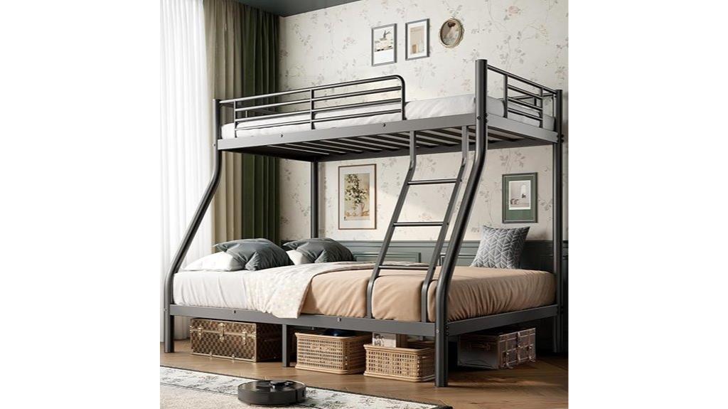 black metal bunk bed