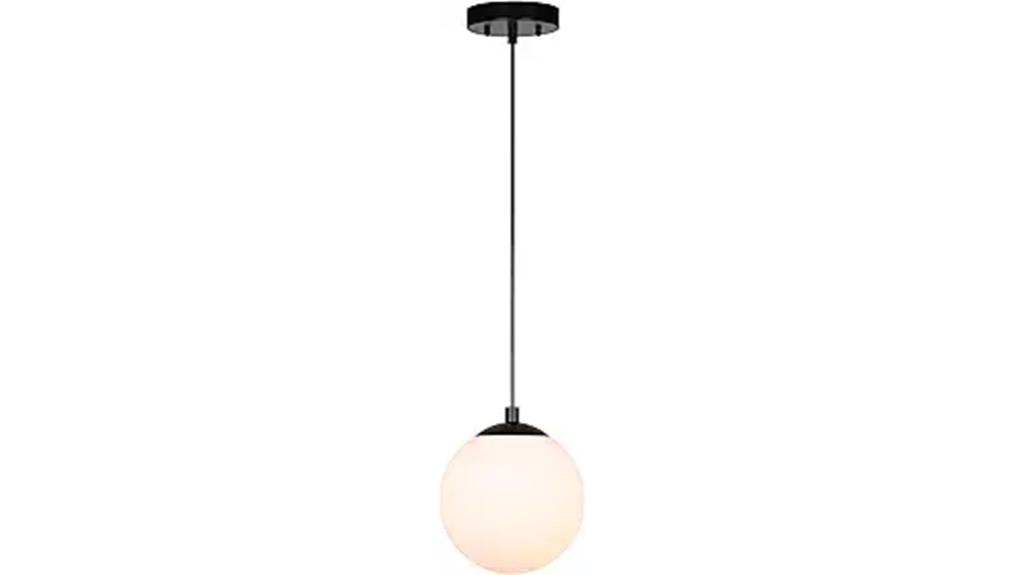 black modern pendant light