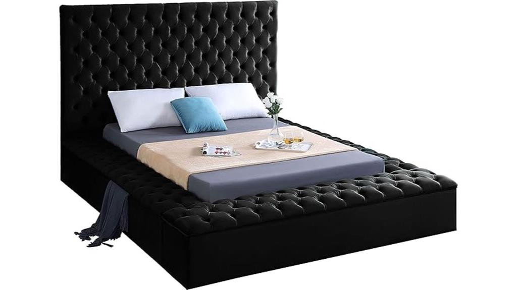 black velvet king bed