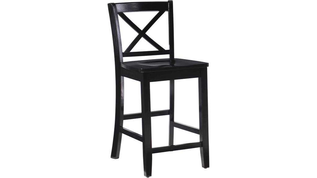 black x back counter stool