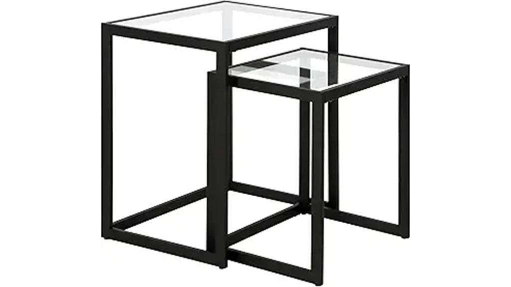 blackened bronze nested table