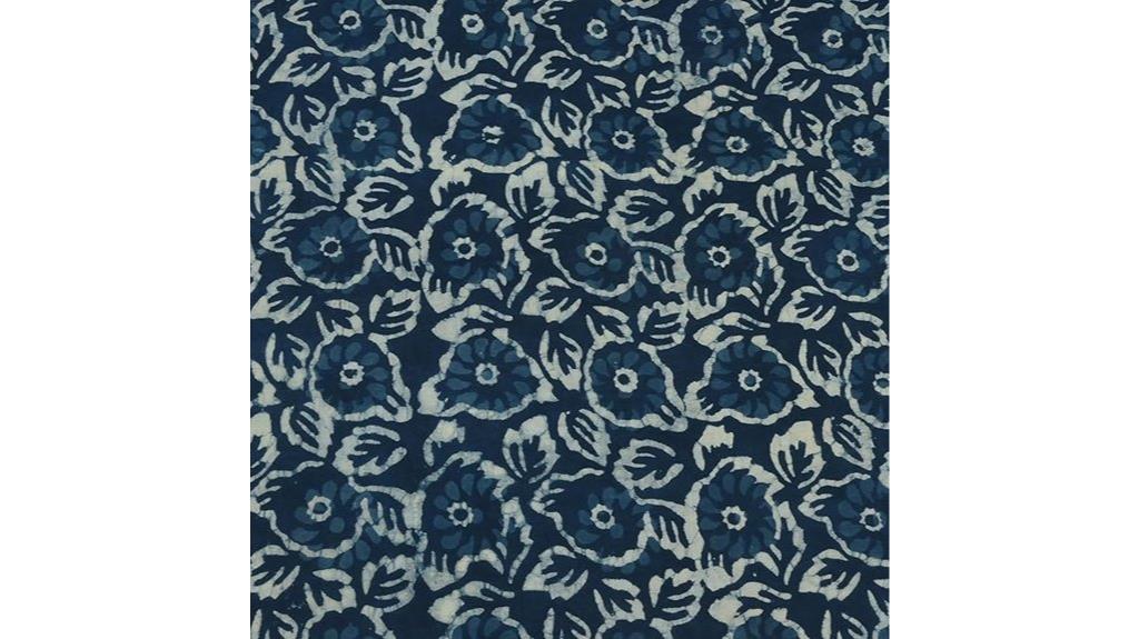 blue indian hand block fabric
