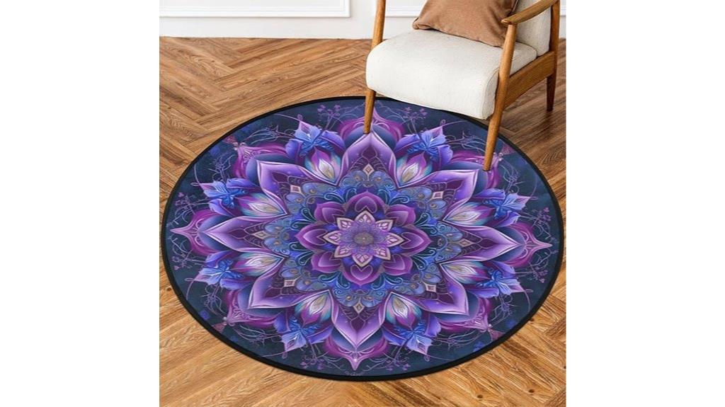 blue mandala indoor rug