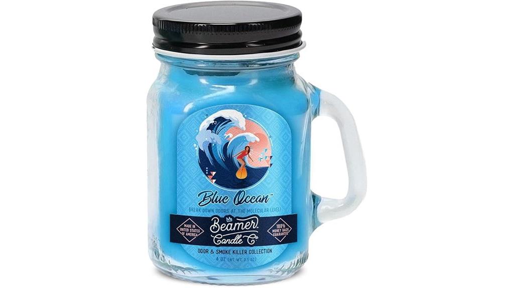 blue ocean scented candle