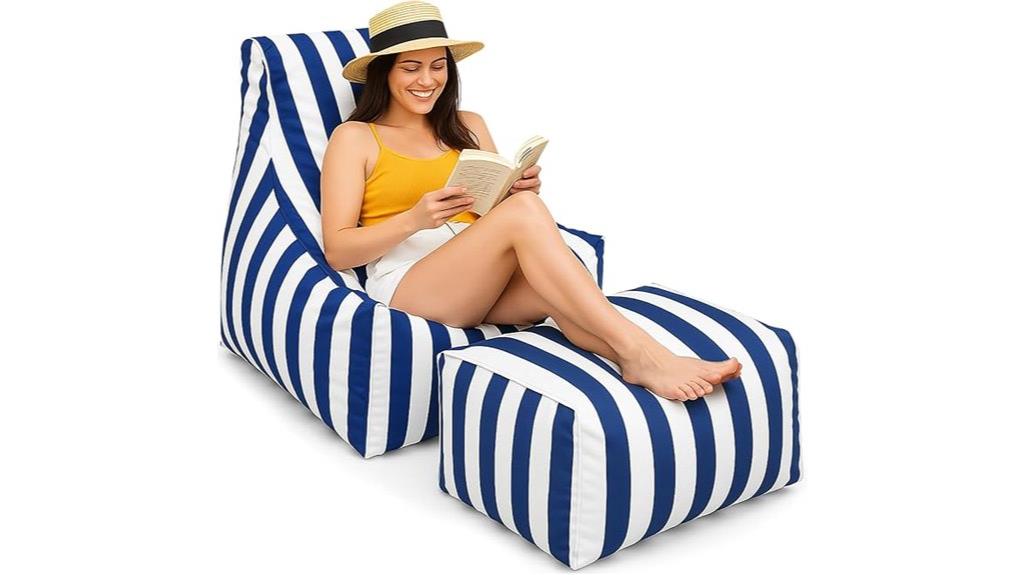 boat bean bag ottoman