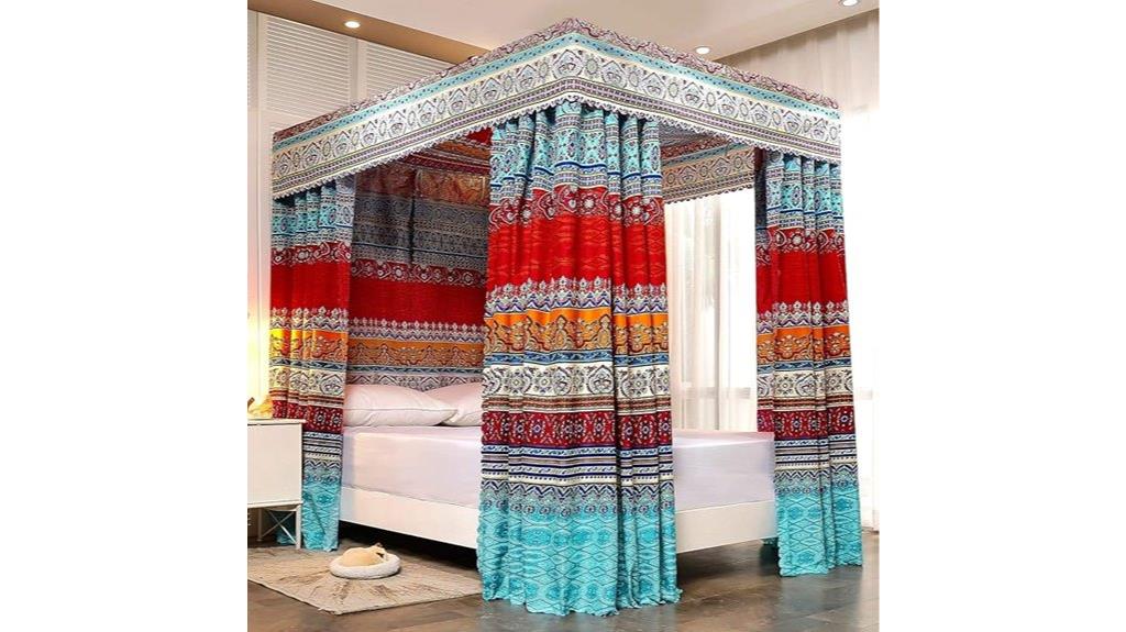 bohemian canopy bed drapes