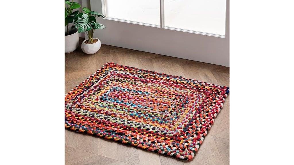 bohemian hand braided rug