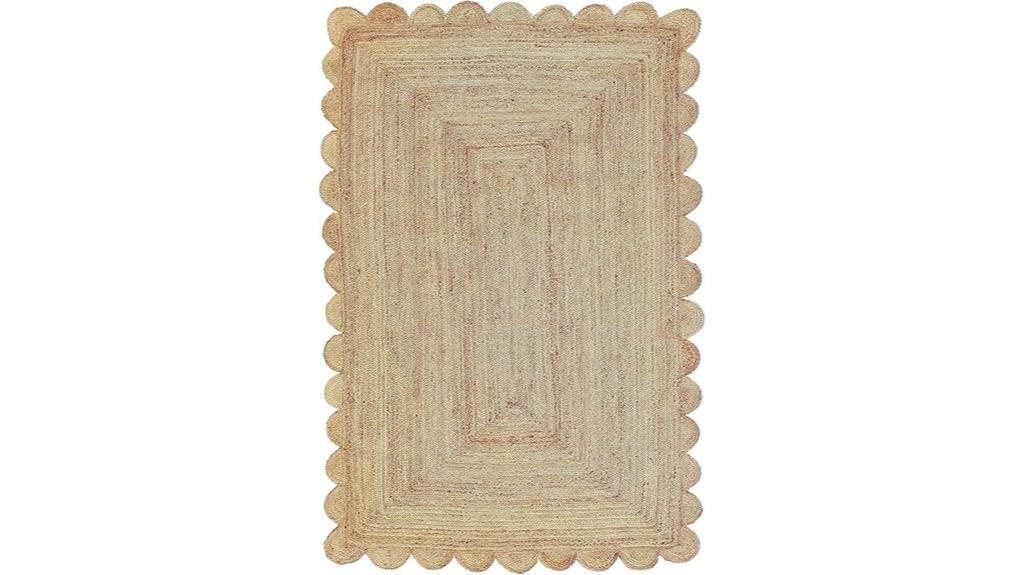 bohemian scallop jute rug