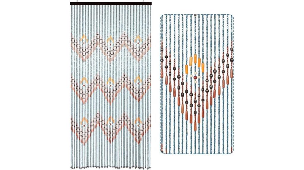 boho bamboo beaded curtain