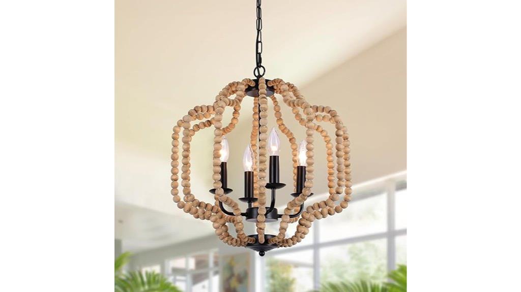 boho beaded chandelier