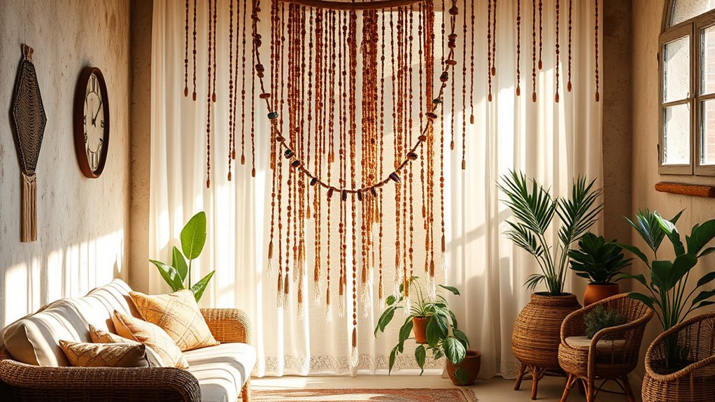 boho beaded curtain picks