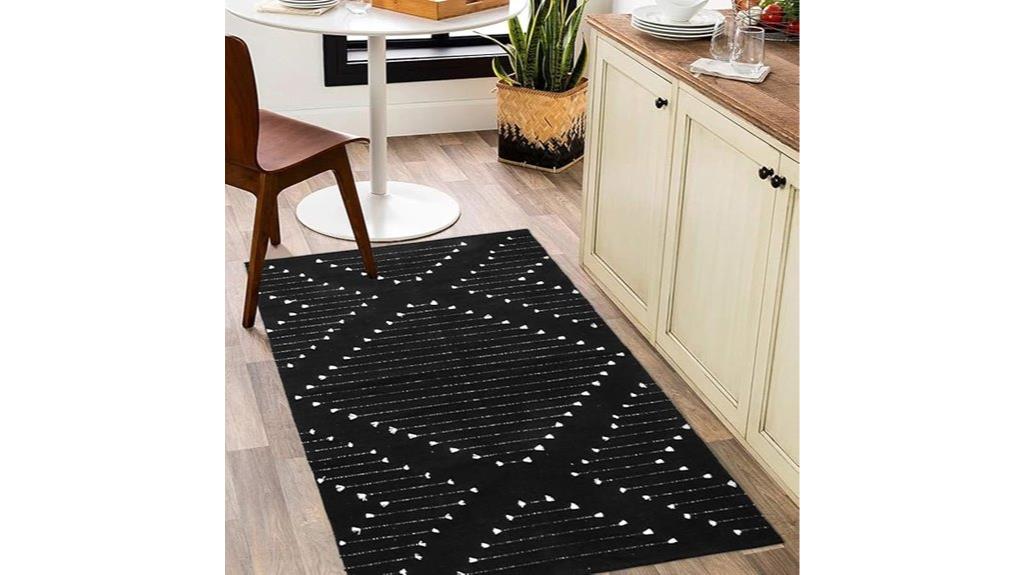 boho black moroccan rug