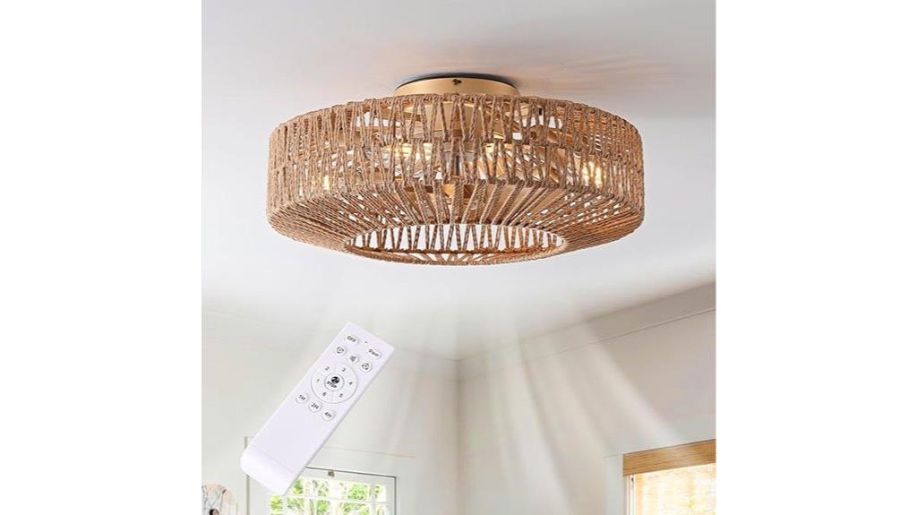 boho caged fan light