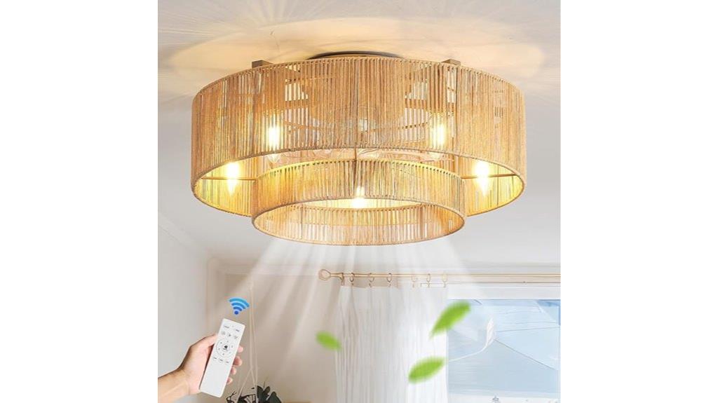 boho ceiling fan lights
