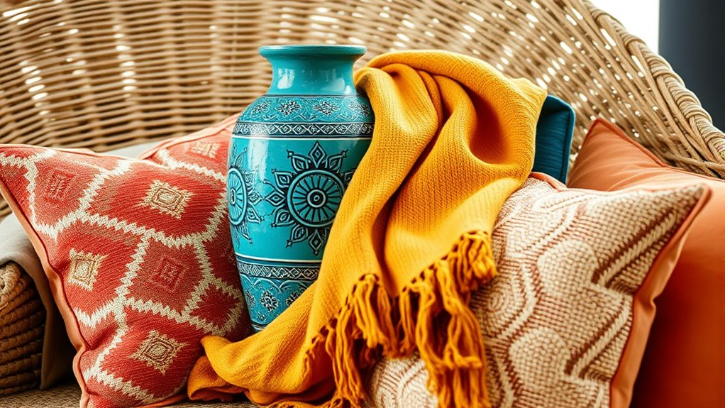 boho color accent palette