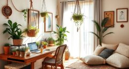 boho creative office decor