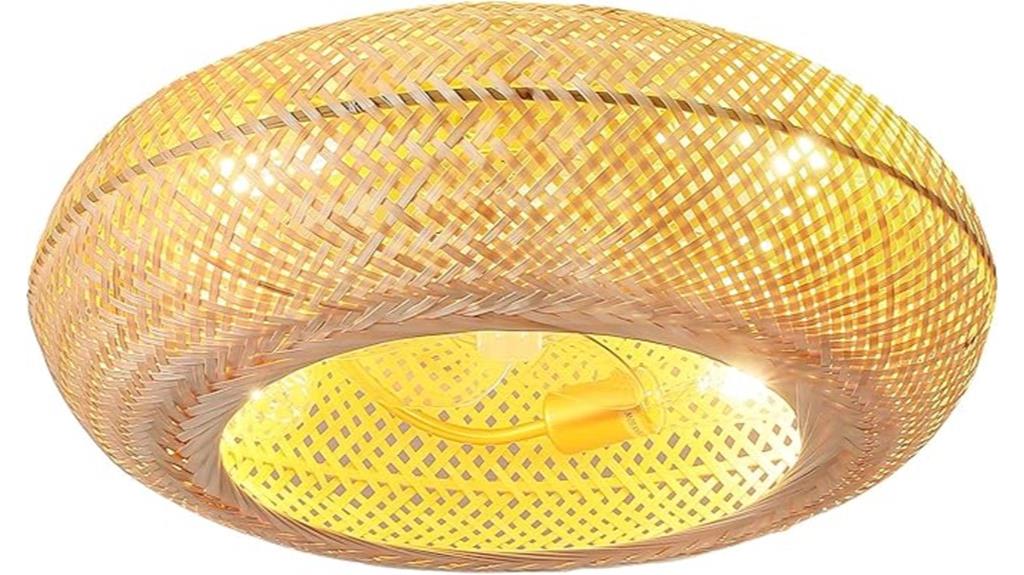 boho fan with lights