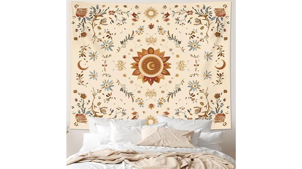 boho floral wall tapestry