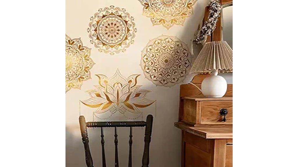 boho gold lotus decor