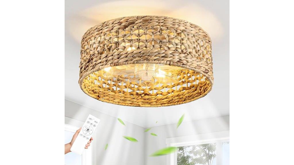 boho handwoven ceiling fan