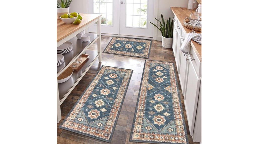 boho kitchen rug set