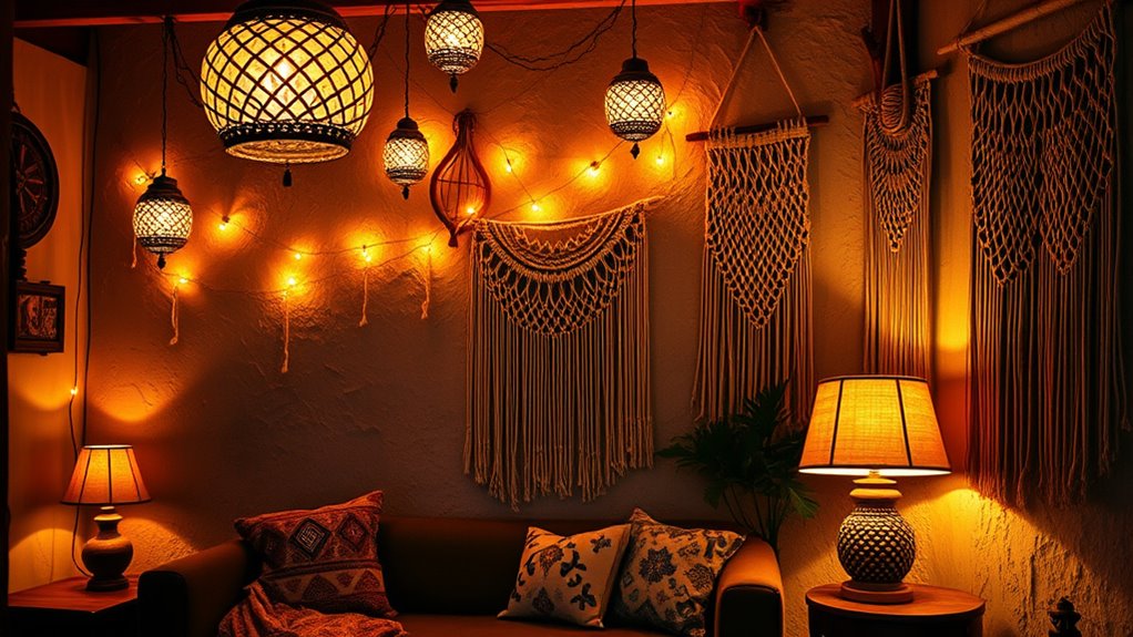 boho lamps create inviting ambiance