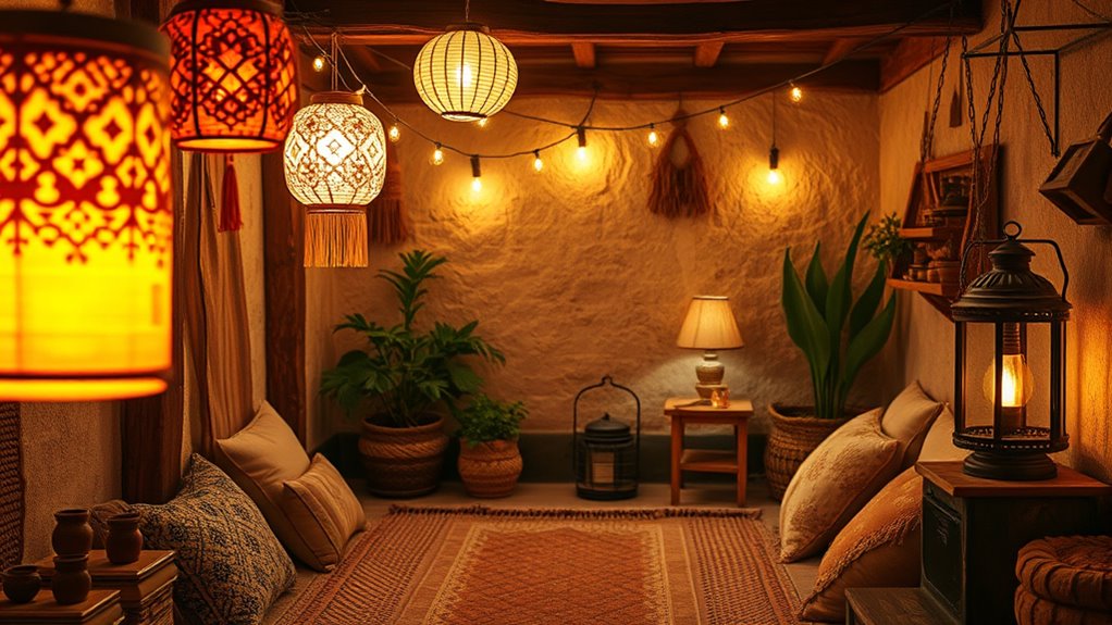 boho lantern string lamps