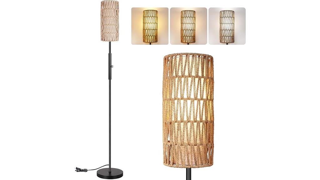 boho led floor lamp