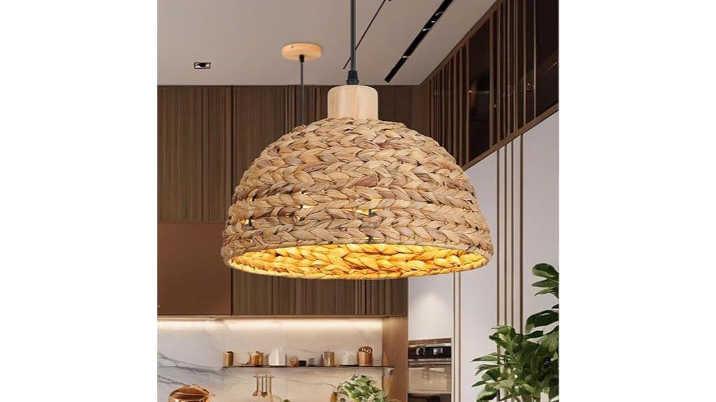 boho rattan pendant lights