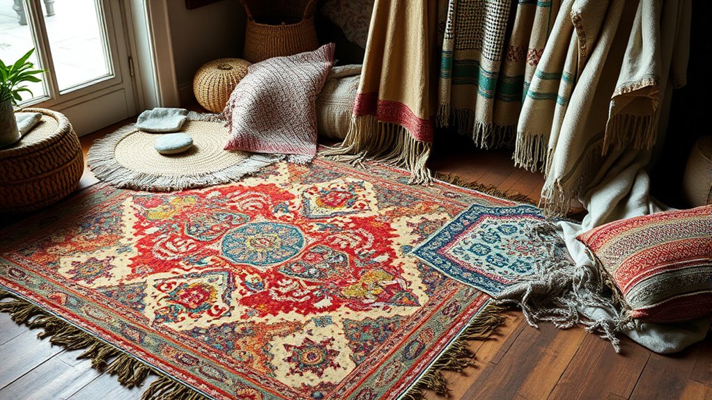 boho rugs and textiles