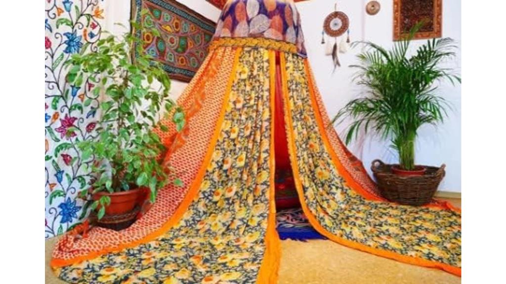 boho saree bed canopy