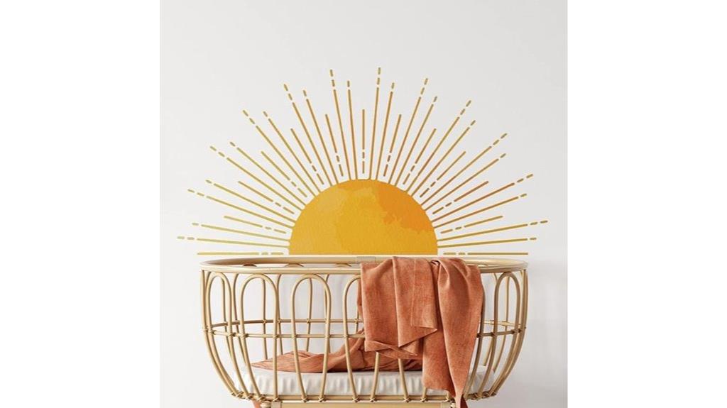boho sun nursery decal