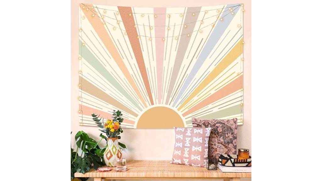 boho sun tapestry wall hanging