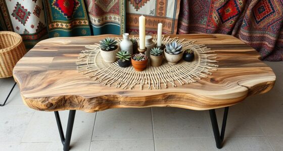 boho tables materials shapes centering
