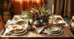 boho tablescape details