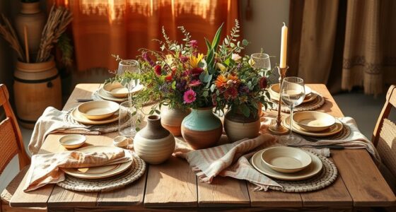 boho tablescape details